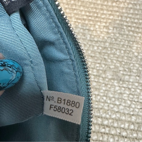 Coach Teal Leather Wristlet Wallet clutch - Picture 8 of 8